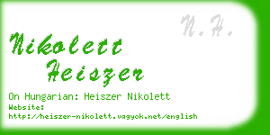 nikolett heiszer business card